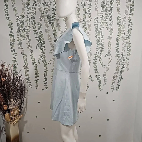 NWOT French Connection Whisper Ruffle V Neck Dress Sz 10 - Picture 5 of 10